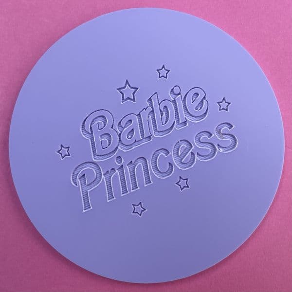 8 x Barbie Collection Engraved circle stamps