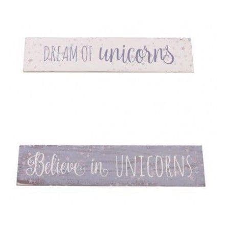 Believe in Unicorns Large Hanging Plaque