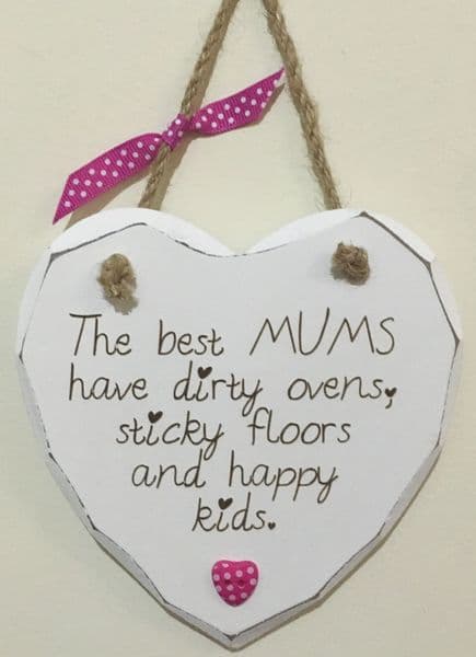 Best Mums Sticky Floor Hanging Heart