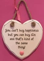 Buy Happiness Gin Hanging Heart