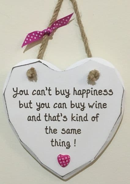 Buy Happiness Wine Hanging Heart