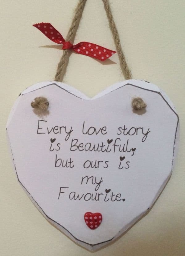 Every Love Story Hanging Heart