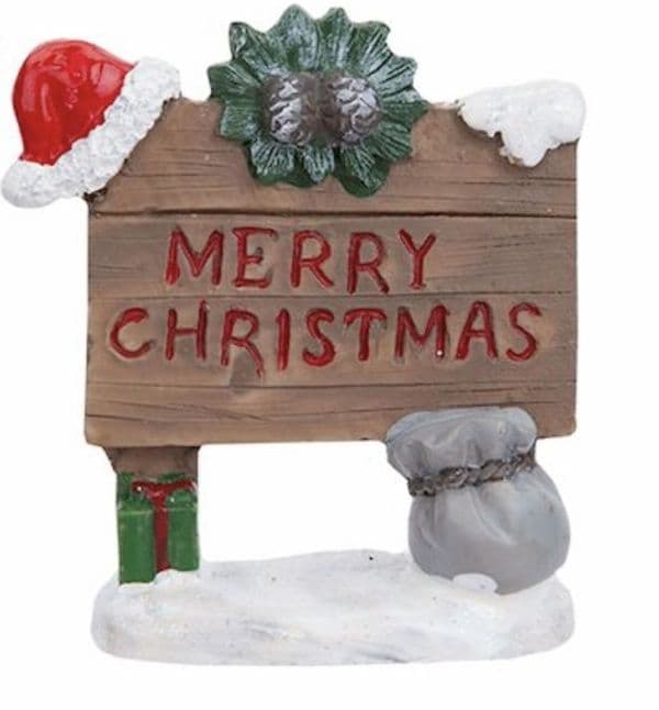 Fairy Garden Merry Christmas Sign