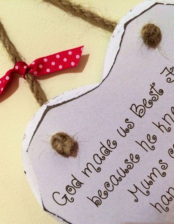 God made us Best Friend Hanging Heart