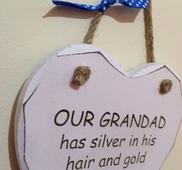 Grandad Heart of Gold Hanging Heart