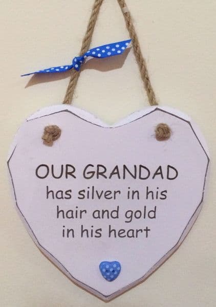Grandad Heart of Gold Hanging Heart