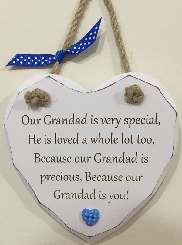Grandad Special Hanging Heart