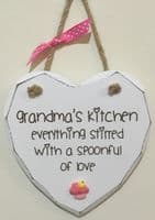 Grandma's Kitchen Hanging Heart