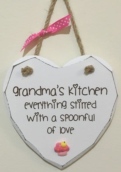 Grandma's Kitchen Hanging Heart