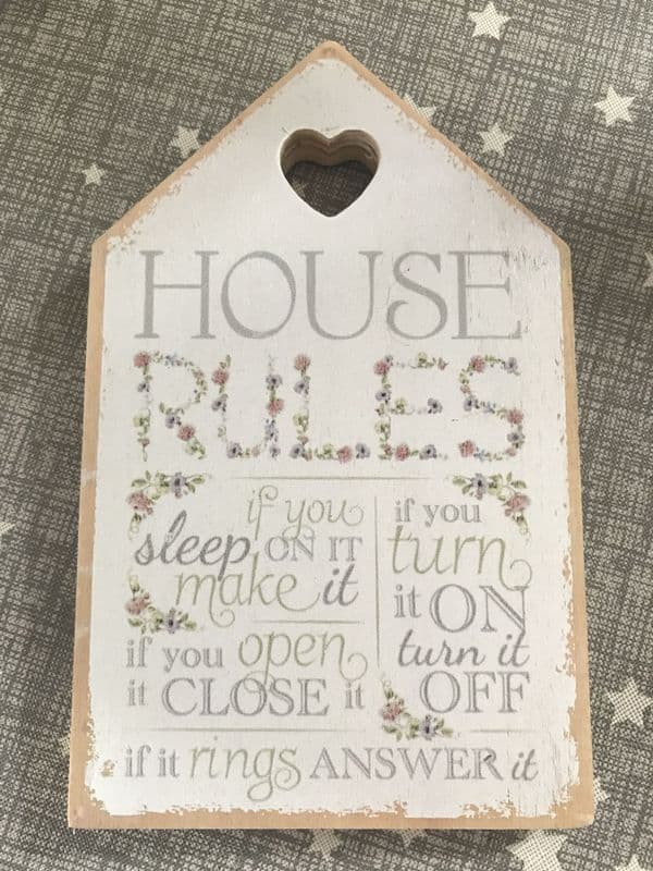 House Rules House Shaped Block
