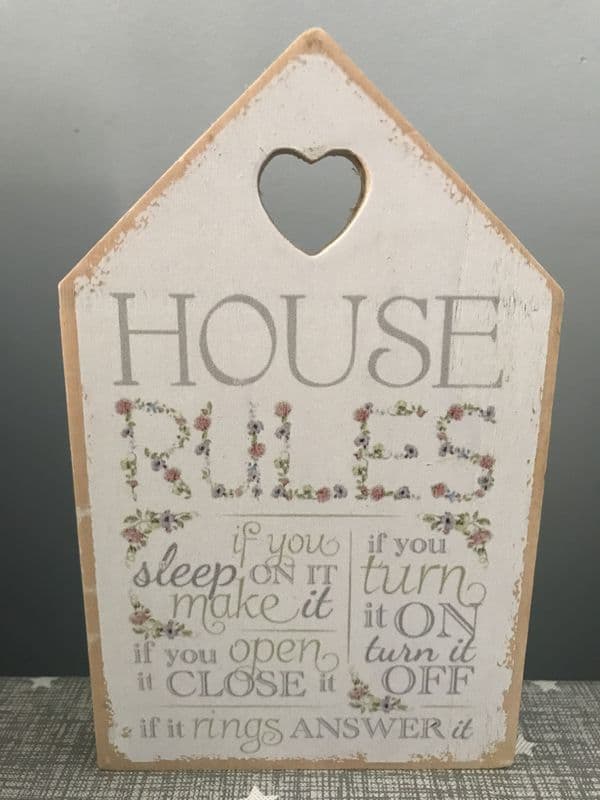 House Rules House Shaped Block
