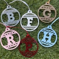 Initial Bauble - select colour and letter