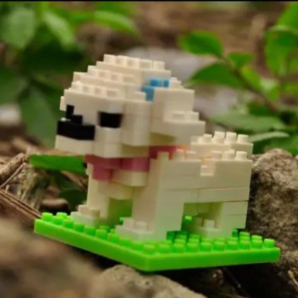 Maltese Dog Micro Building Blocks