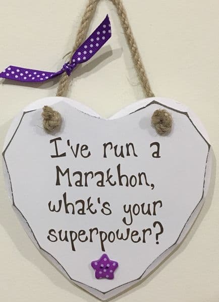 Marathon Superpower Hanging Heart