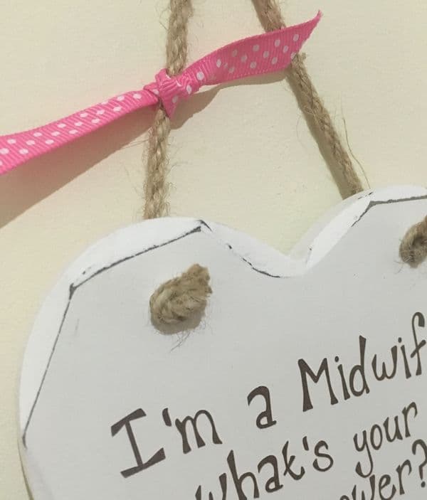 Midwife Superpower Hanging Heart