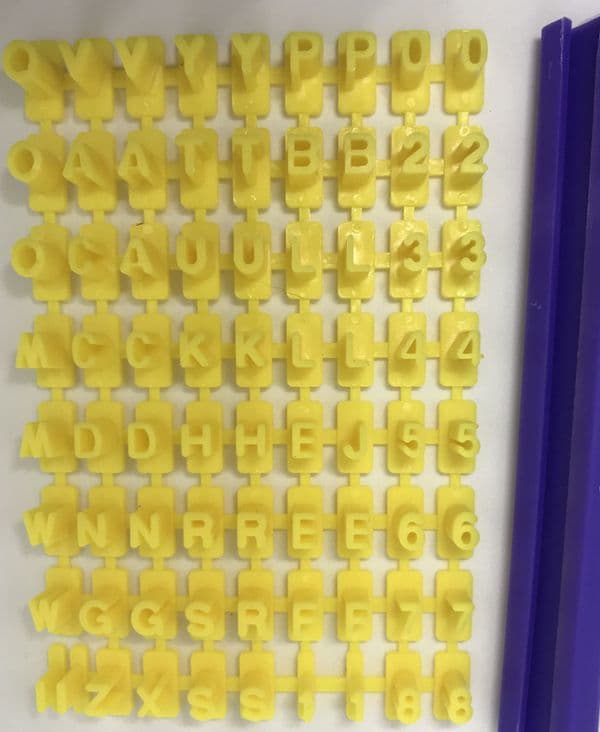 Mini stamp set - Letters and numbers