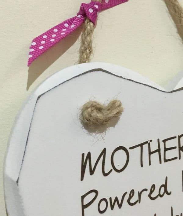 Motherhood Love Coffee Wine Hanging Heart