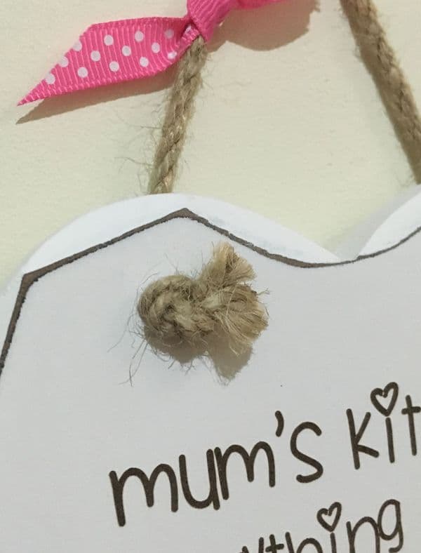 Mum's Kitchen Hanging Heart