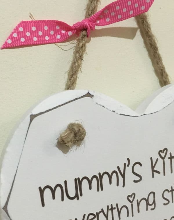 Mummy's Kitchen Hanging Heart