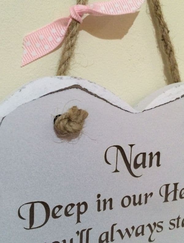 Nan Loved and Missed Hanging Heart