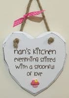Nan's Kitchen Hanging Heart