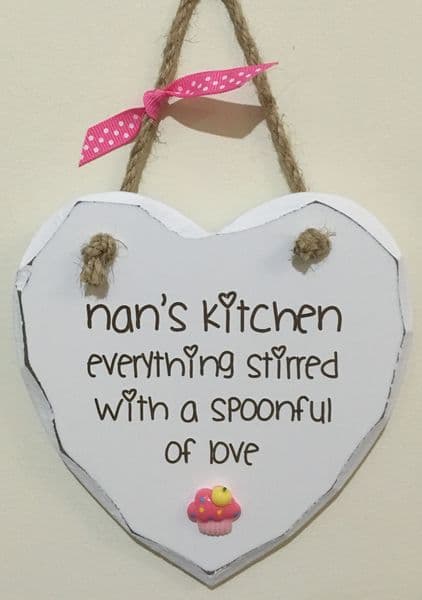 Nan's Kitchen Hanging Heart