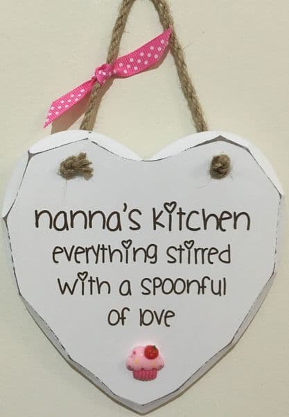 Nanna's Kitchen Hanging Heart