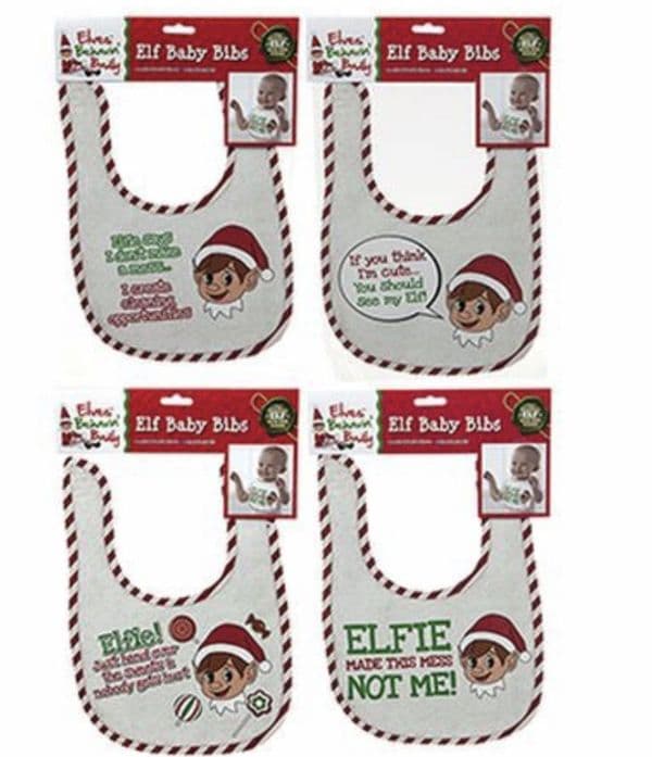 Naughty Elf Baby Bib