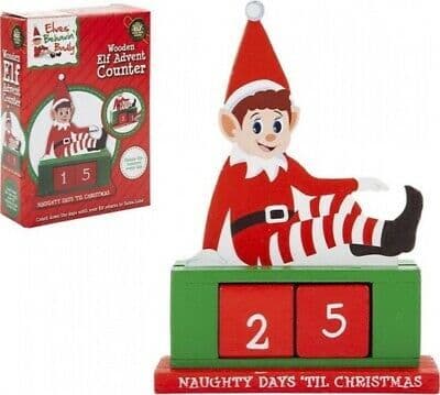Naughty Elf Wooden Advent Calendar