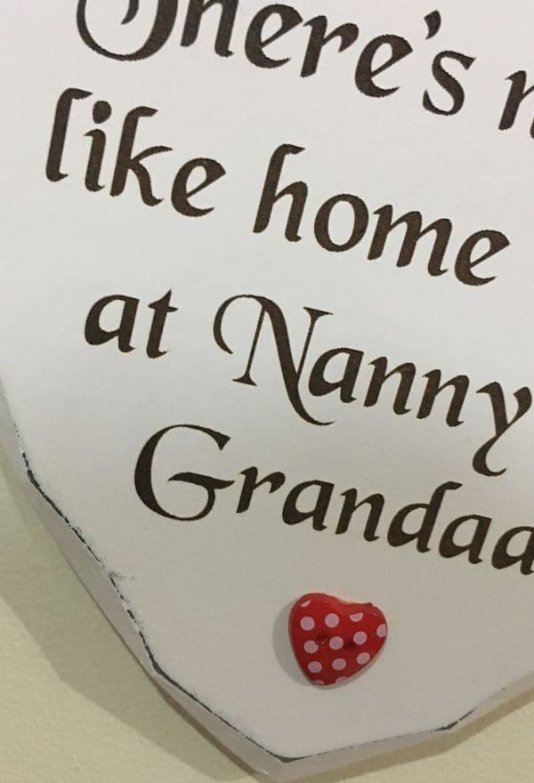 No Place Nanny Grandad Hanging Heart