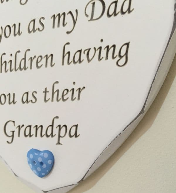 Only thing Dad Grandpa Hanging Heart