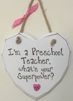 Preschool Superpower Hanging Heart