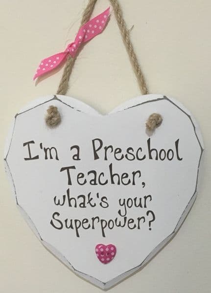 Preschool Superpower Hanging Heart