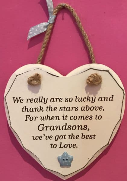 Really Lucky Grandson Heart
