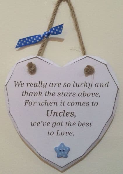 Really Lucky Uncle Hanging Heart
