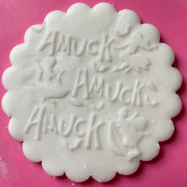 SALE Amuck Amuck Amuck Engraved circle stamp