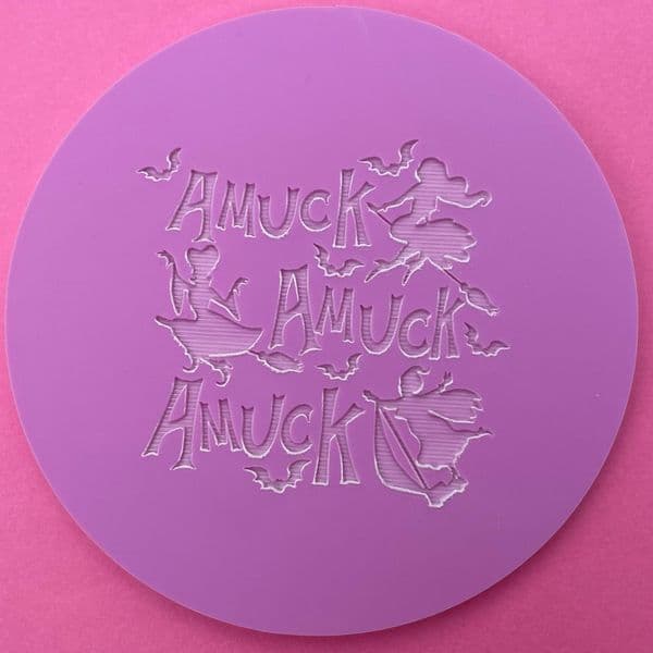 SALE Amuck Amuck Amuck Engraved circle stamp