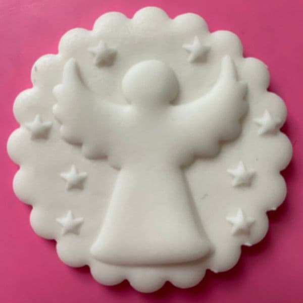 SALE Angel with Stars Cut circle stamp