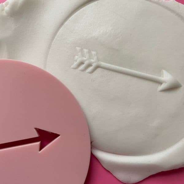 SALE Arrow Cut circle stamp