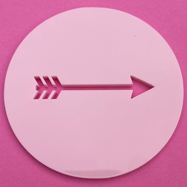 SALE Arrow Cut circle stamp