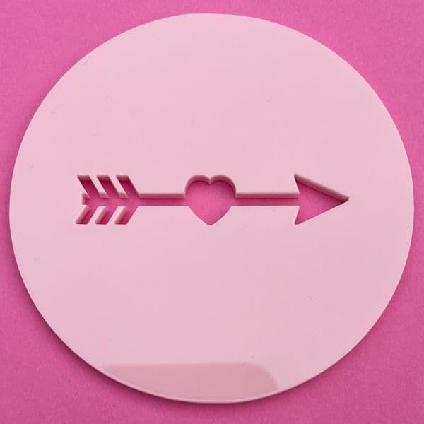 SALE Arrow with heart Cut circle stamp