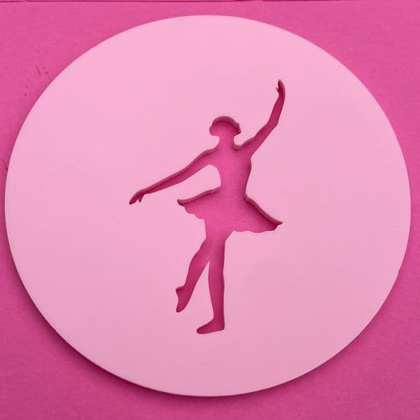 SALE Ballerina 3 Cut circle stamp