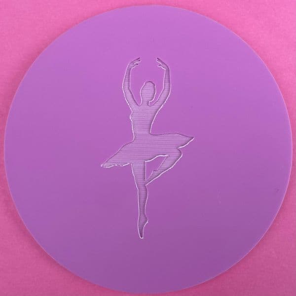SALE Ballerina in Tutu Engraved circle stamp