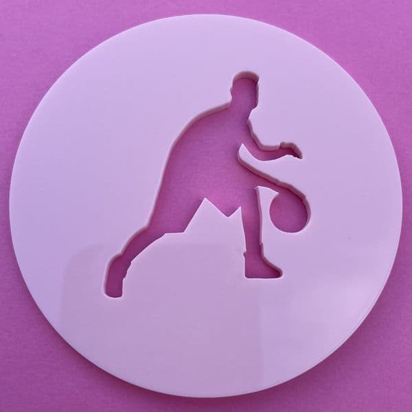 SALE  Basketball Player Cut circle stamp