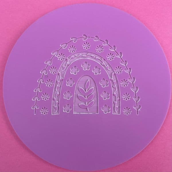 SALE  Boho Rainbow Engraved circle stamp