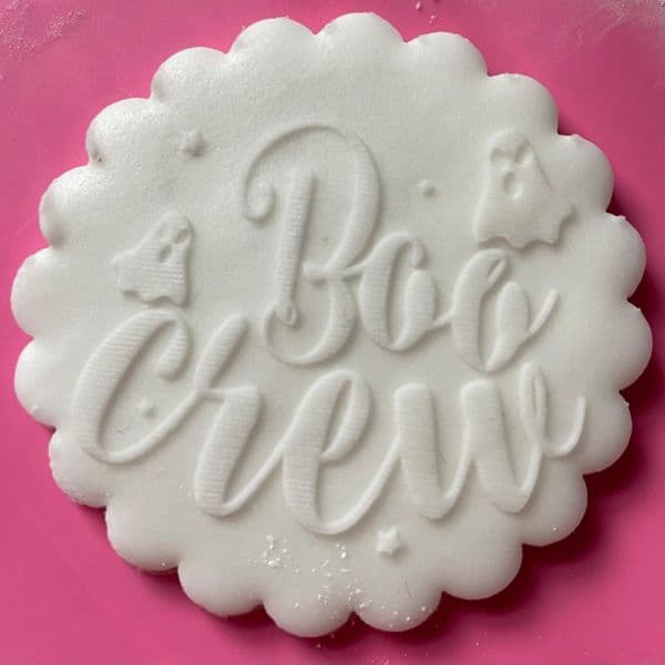 SALE Boo Crew with Ghosts Engraved circle stamp
