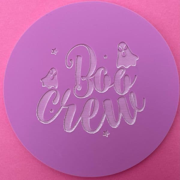 SALE Boo Crew with Ghosts Engraved circle stamp
