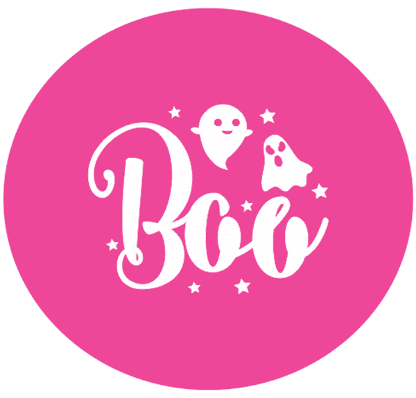 SALE Boo with Ghosts and Stars Engraved circle stamp