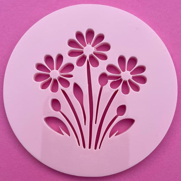 SALE Bunch of Daisies Cut circle stamp