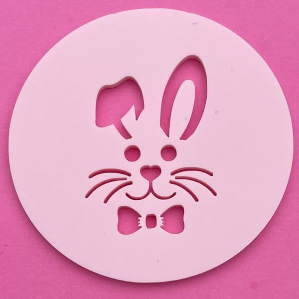 SALE Bunny Boy face Cut circle stamp